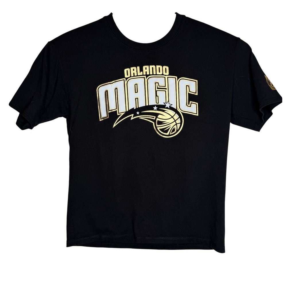 Express Mens Orlando Magic NBA Basketball Graphic T-Shirt Black Gold Size M
